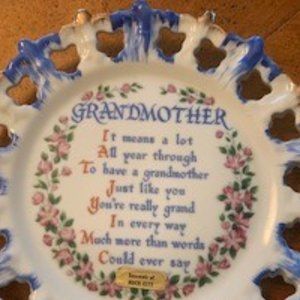 Vintage Grandmother Plate